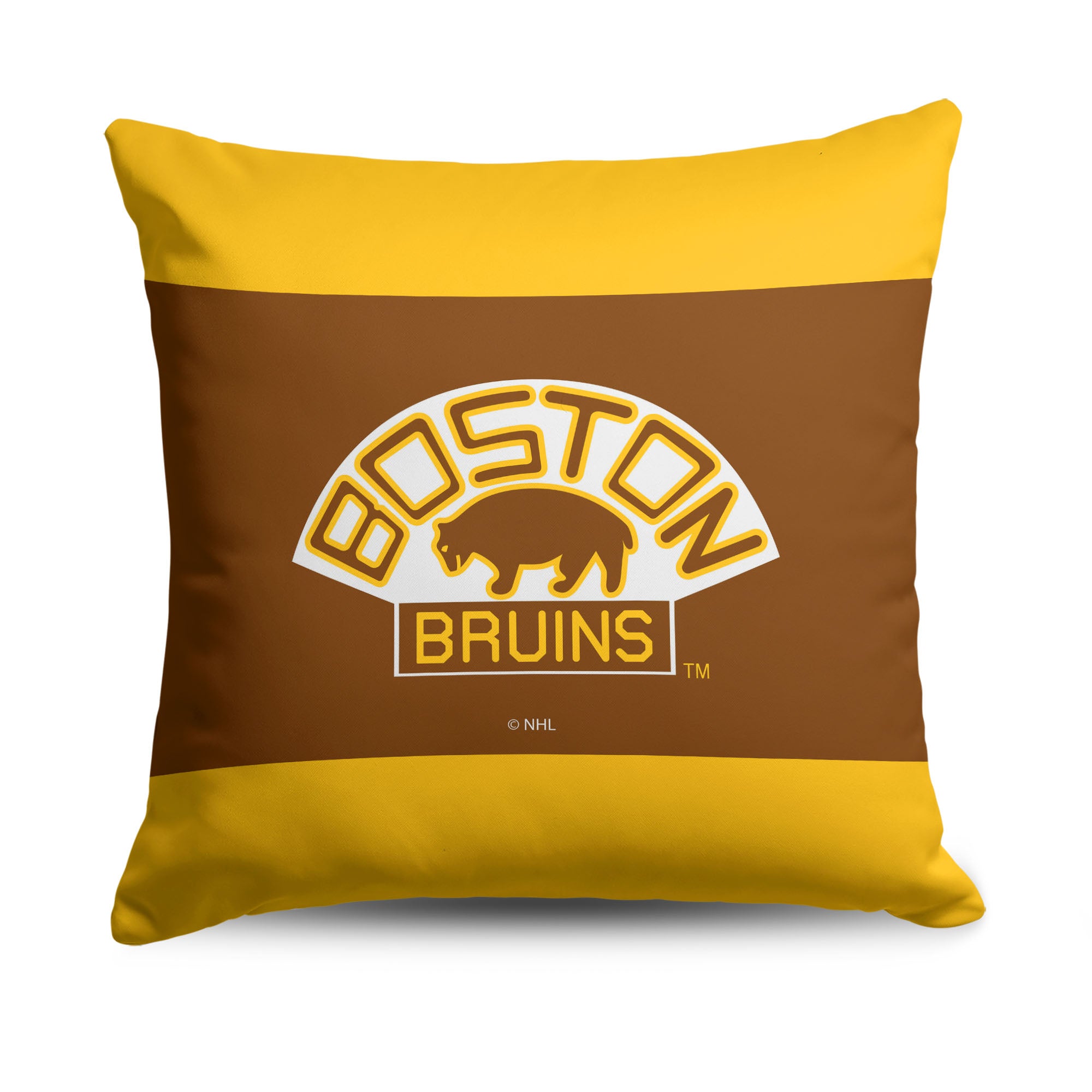 Boston Bruins NHL Vintage Logo Throw Pillow 18X18