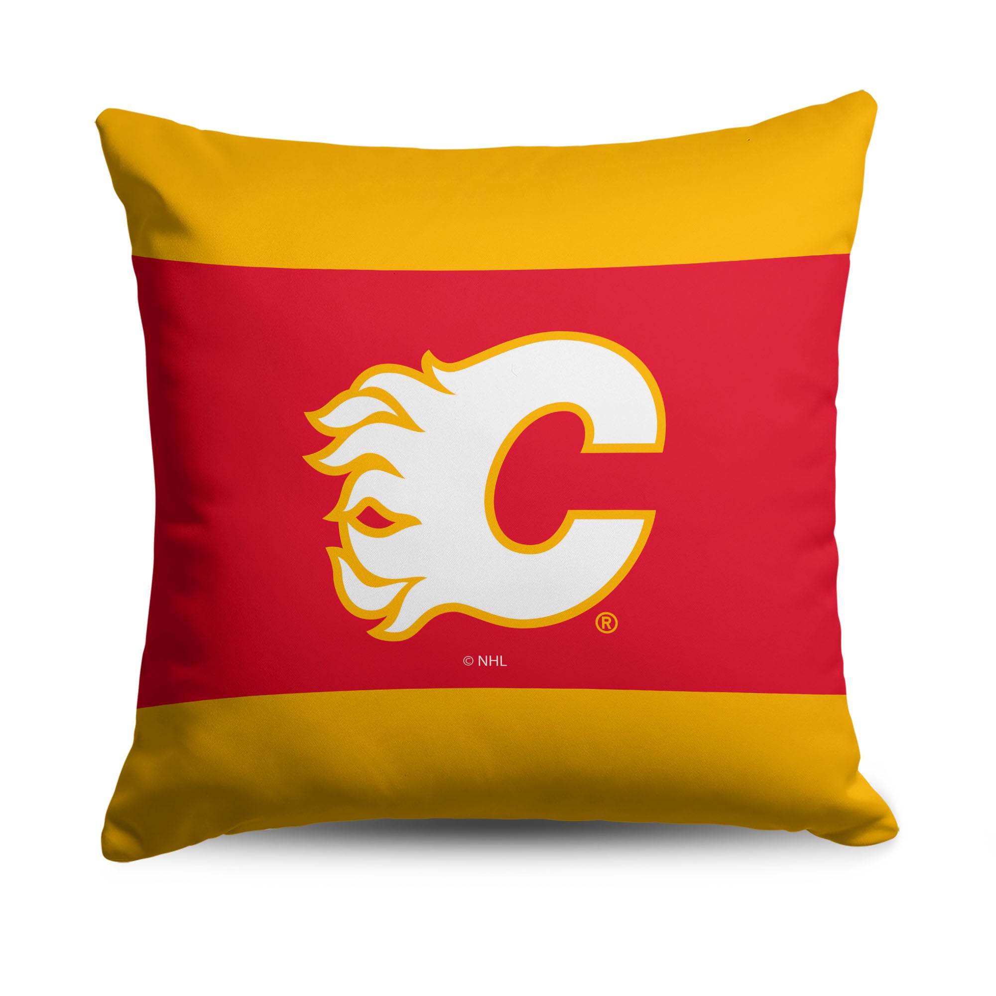 Calgary Flames NHL Vintage Logo Throw Pillow 18X18