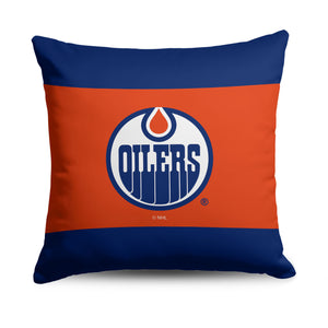 Edmonton Oilers NHL Vintage Logo Throw Pillow 18X18