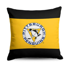 Pittsburgh Penguins NHL Vintage Logo Throw Pillow 18X18