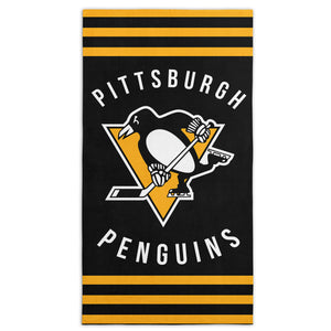 NCAA Pittsburgh Penguins Stripes Beach Towel 30Ã—60 Inches