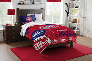 NHL Montreal Canadiens Hexagon Comforter and Sham Set Twin