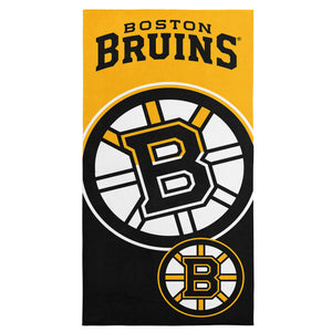 NHL Boston Bruins Incisor Microfiber Beach Towel 30x60 inches