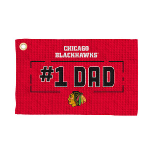 Chicago Blackhawks #1 Dad Waffle Golf Towel