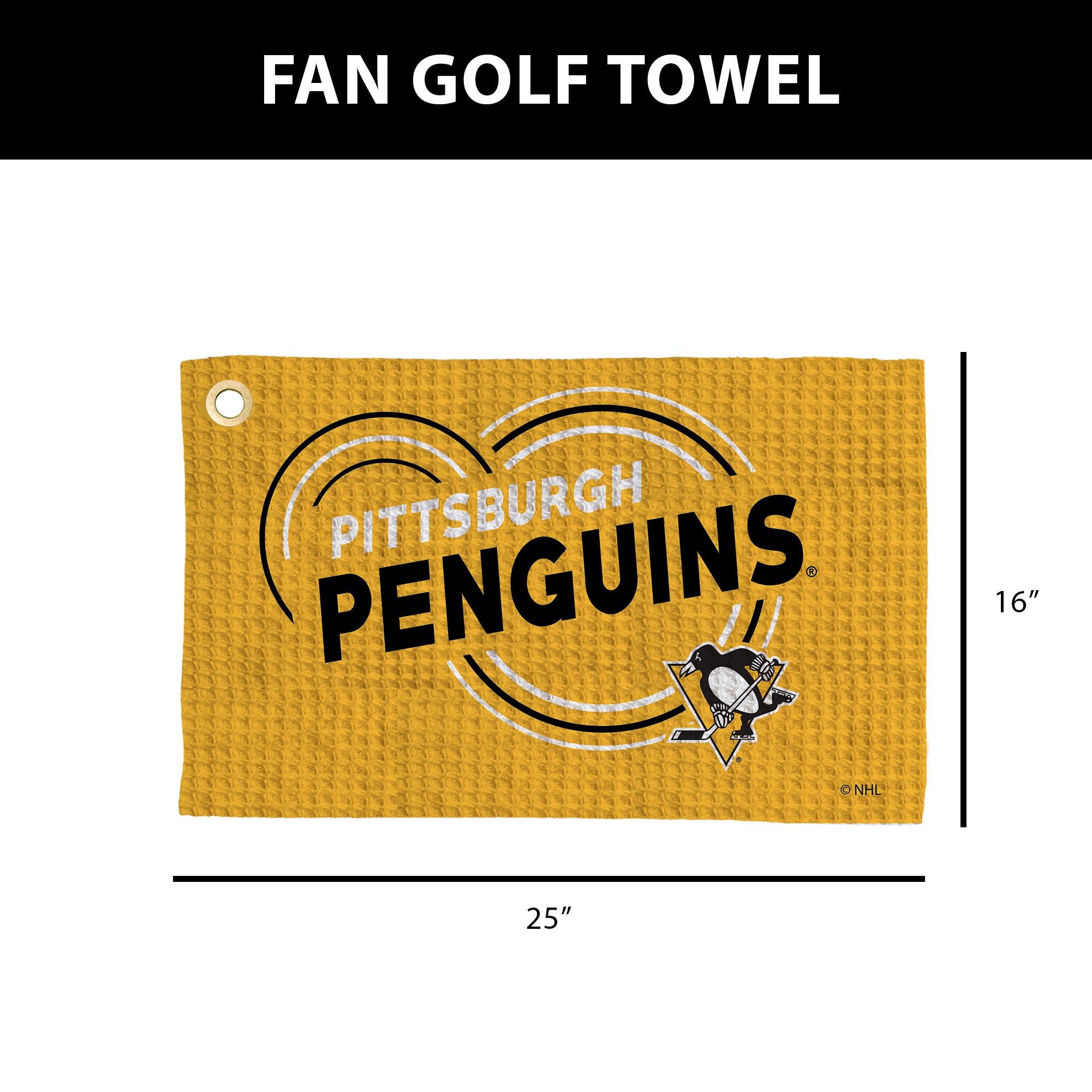 Pittsburgh Penguins NHL Droplets Waffle Fan Towel 16x25 inches