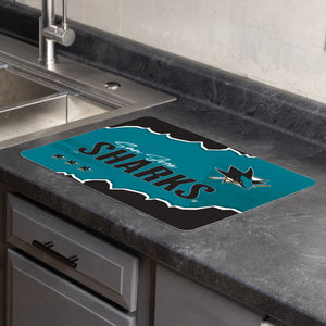 NHL San Jose Sharks Torn Small Mat 15×20 inches