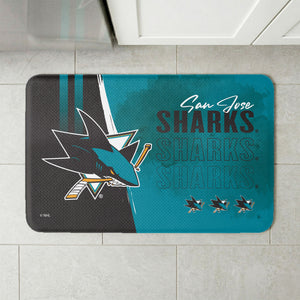 NHL San Jose Sharks Painterly Floor Mat 18×30 inches