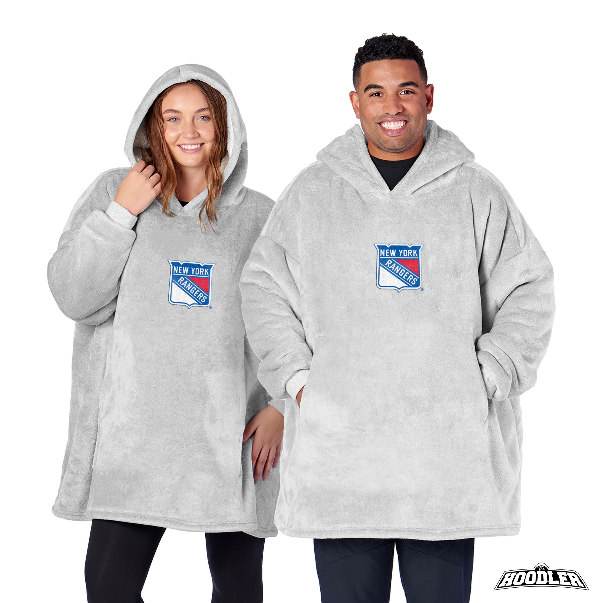 New York Rangers NHL Heather Grey Hoodler Pullover