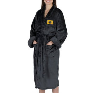 Boston Bruins NHL Black Snipe S/M Silk Touch Bathrobe 23X41 Inches