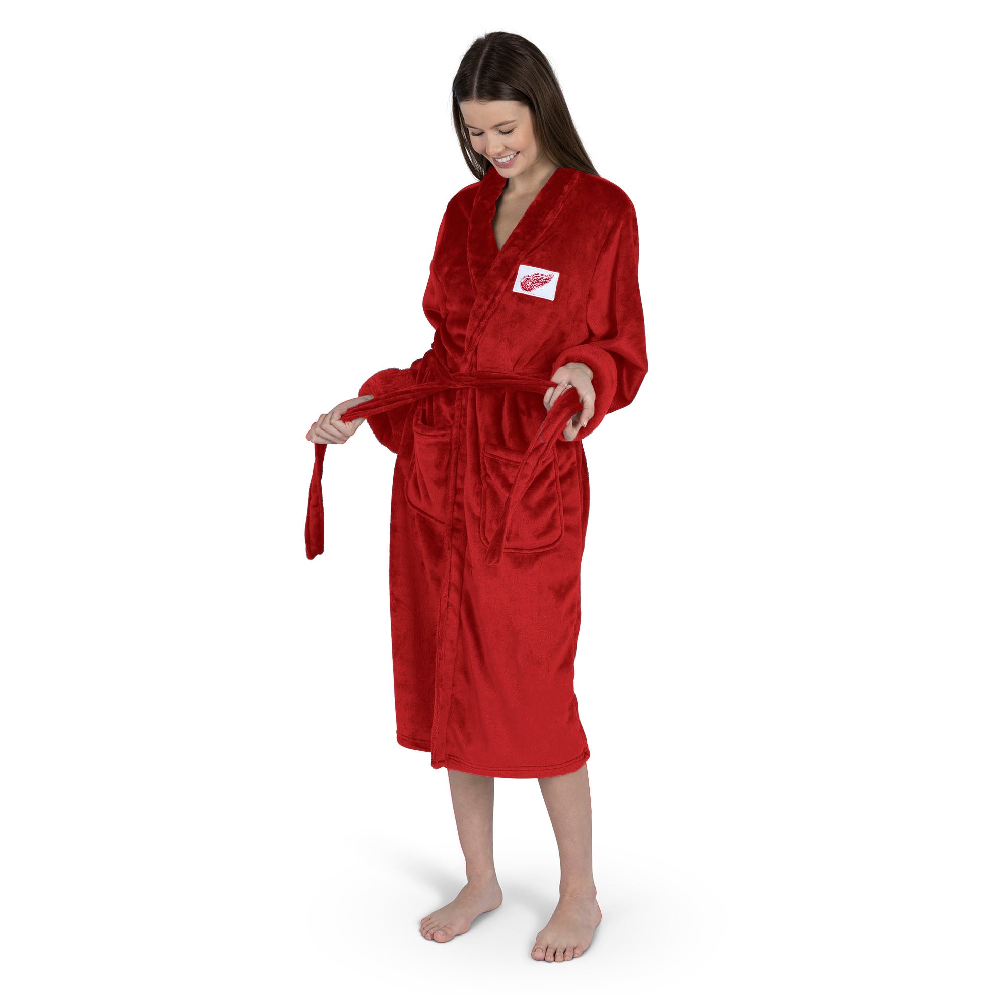 Detroit Red Wings NHL Red Snipe S/M Silk Touch Bathrobe 23X41 Inches