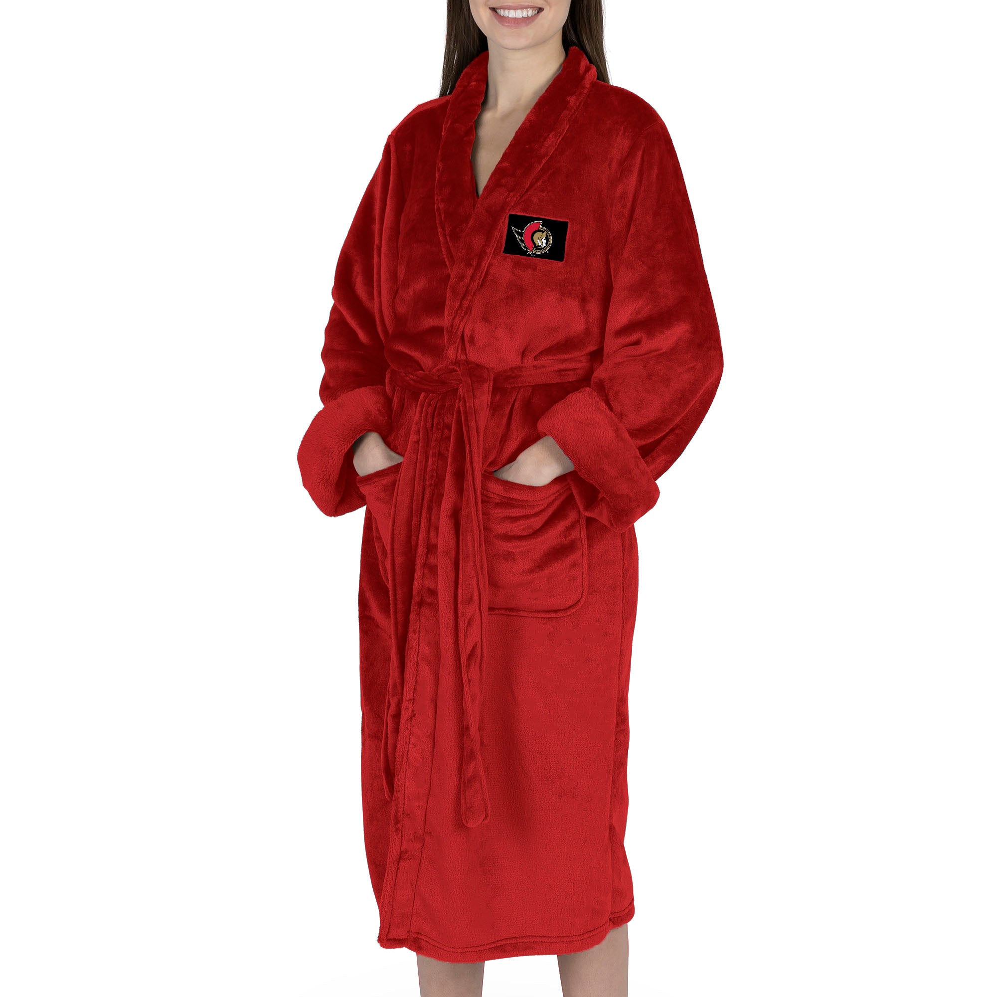 Ottawa Senators NHL Red Snipe S/M Silk Touch Bathrobe 23X41 Inches