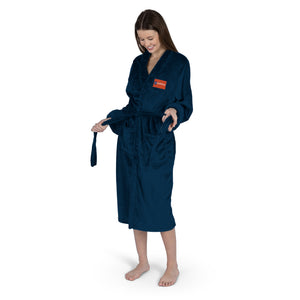 Edmonton Oilers NHL Navy Champs Silk Touch Robe S/M
