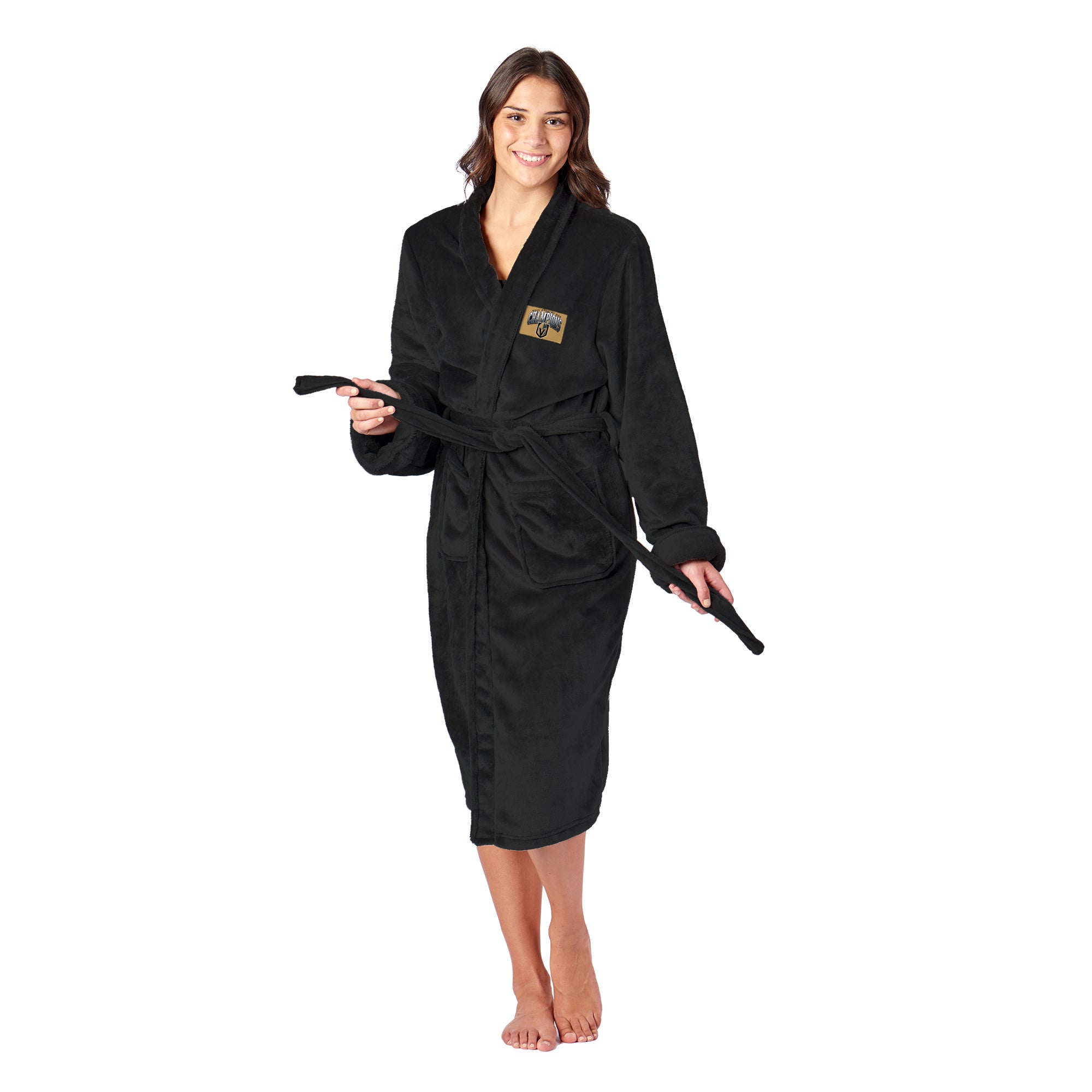 Vegas Golden Knights 2026 Stanley Cup Champions Black Passage Silk Touch Robe Small/Medium