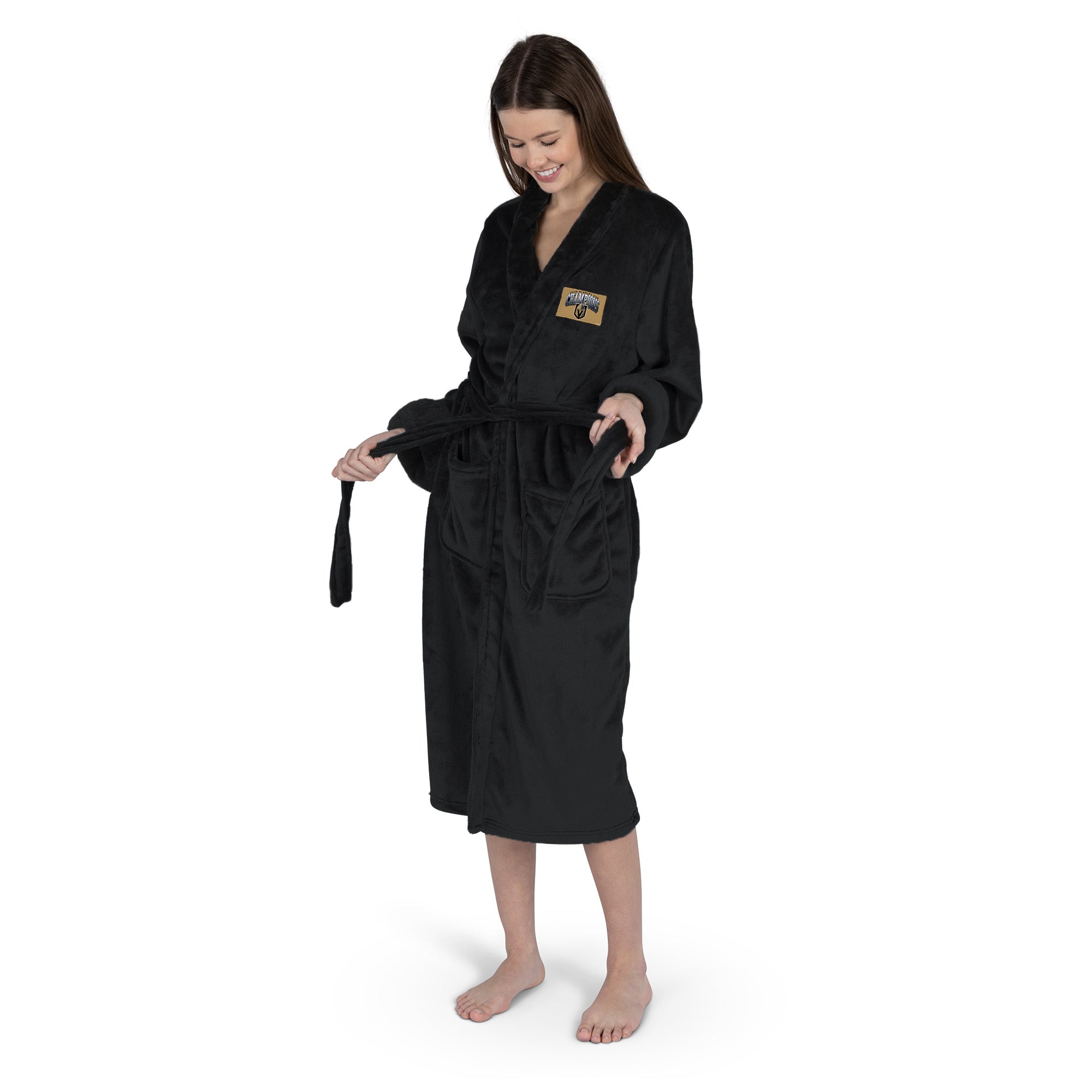 Vegas Golden Knights 2026 Stanley Cup Champions Black Passage Silk Touch Robe Small/Medium