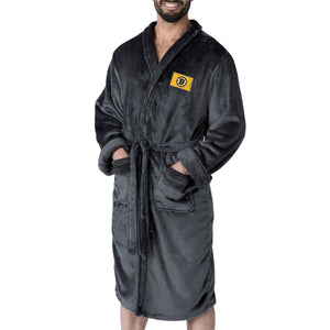 Boston Bruins NHL Black Snipe L/XL Silk Touch Bathrobe 26x47 Inches