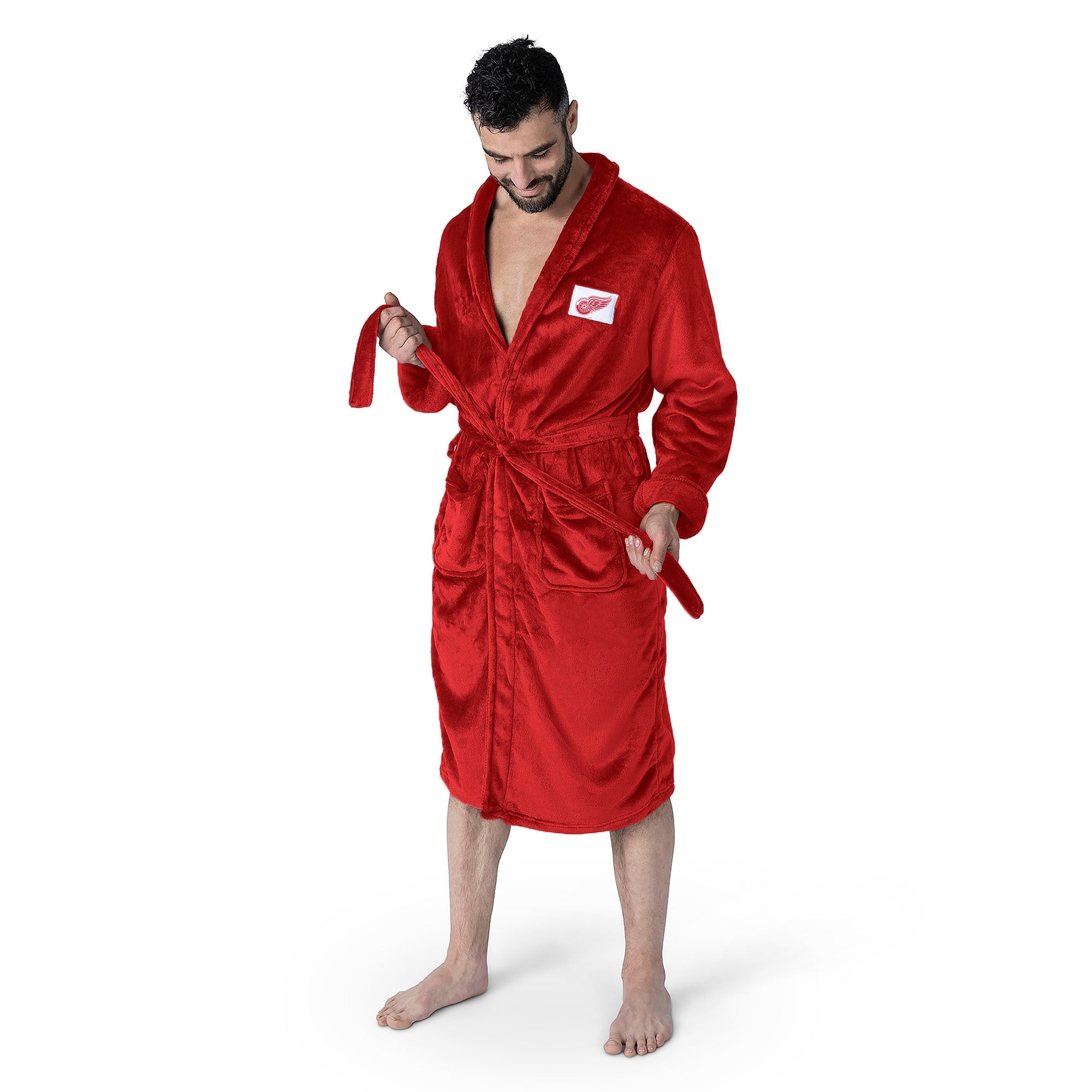 Detroit Red Wings NHL Red Snipe L/XL Silk Touch Bathrobe 26x47 Inches