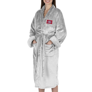 Montreal Canadiens NHL White Snipe S/M Silk Touch Bathrobe 23X41 Inches