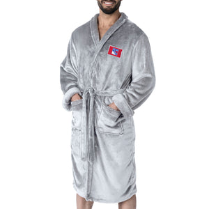 New York Rangers NHL White Snipe L/XL Silk Touch Bathrobe 26x47 Inches