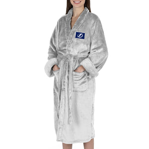 Tampa Bay Lightning NHL White Snipe S/M Silk Touch Bathrobe 23X41 Inches