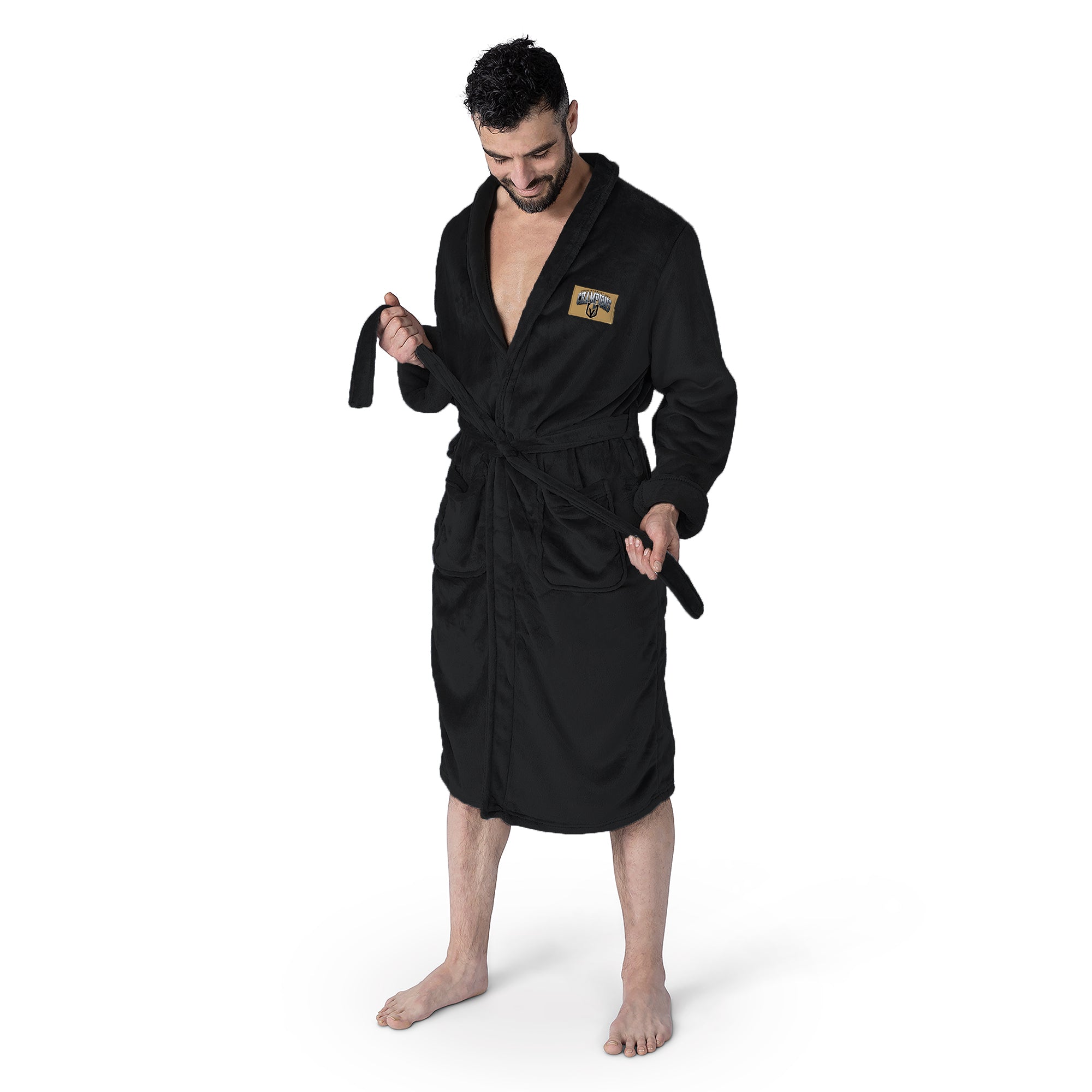 Vegas Golden Knights 2026 Stanley Cup Champions Black Passage Silk Touch Robe Large/XLarge