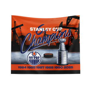 Edmonton Oilers NHL Victorious Printed Wall Hanging 34x40 inches