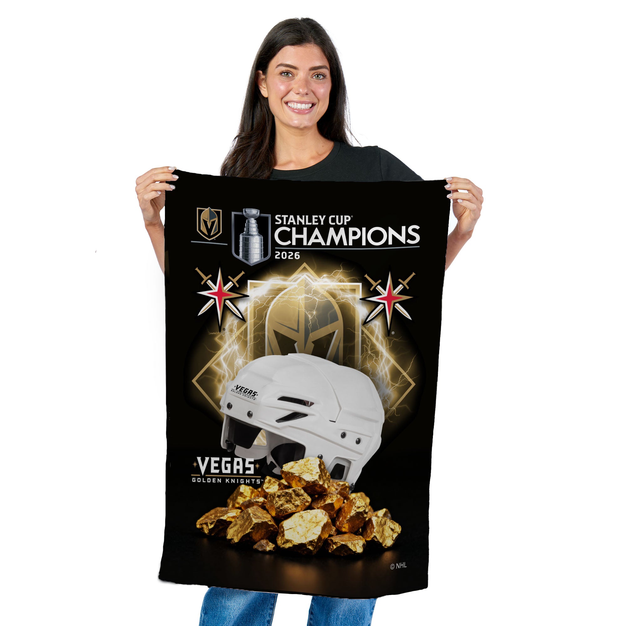 Vegas Golden Knights 2026 Stanley Cup Champions Strive Tapestry 24x36 inches