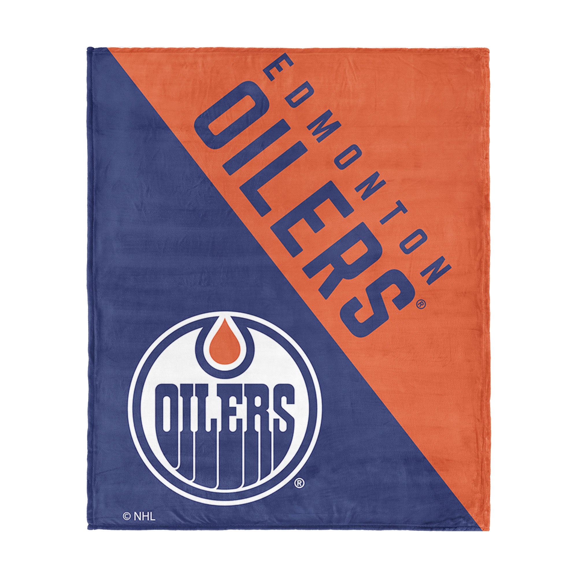 NHL Edmonton Oilers Halftone  Silk Touch Throw Blanket 46x60 inches