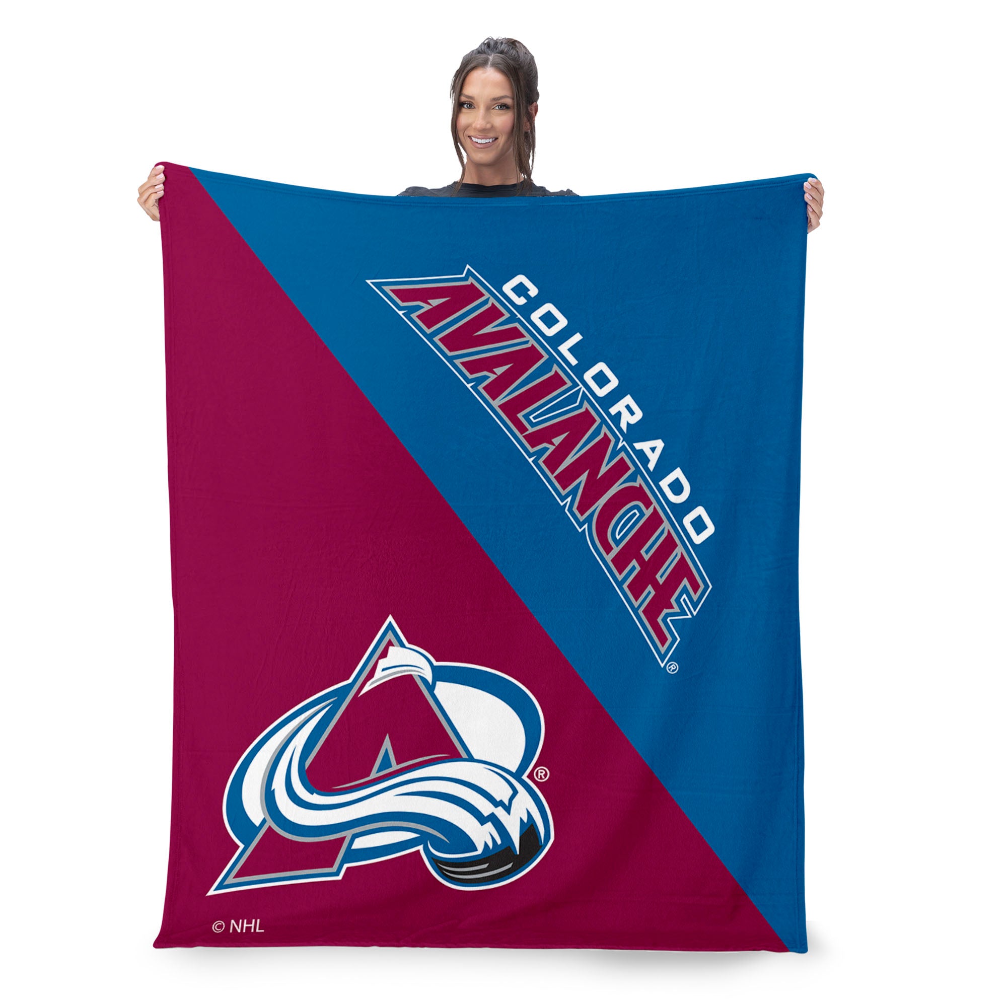 NHL Colorado Avalanche Halftone Silk Touch Throw Blanket 46x60 inches