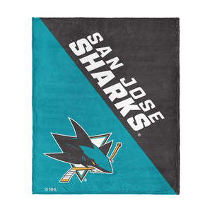 NHL San Jose Sharks Halftone Silk Touch Throw Blanket 46x60 inches