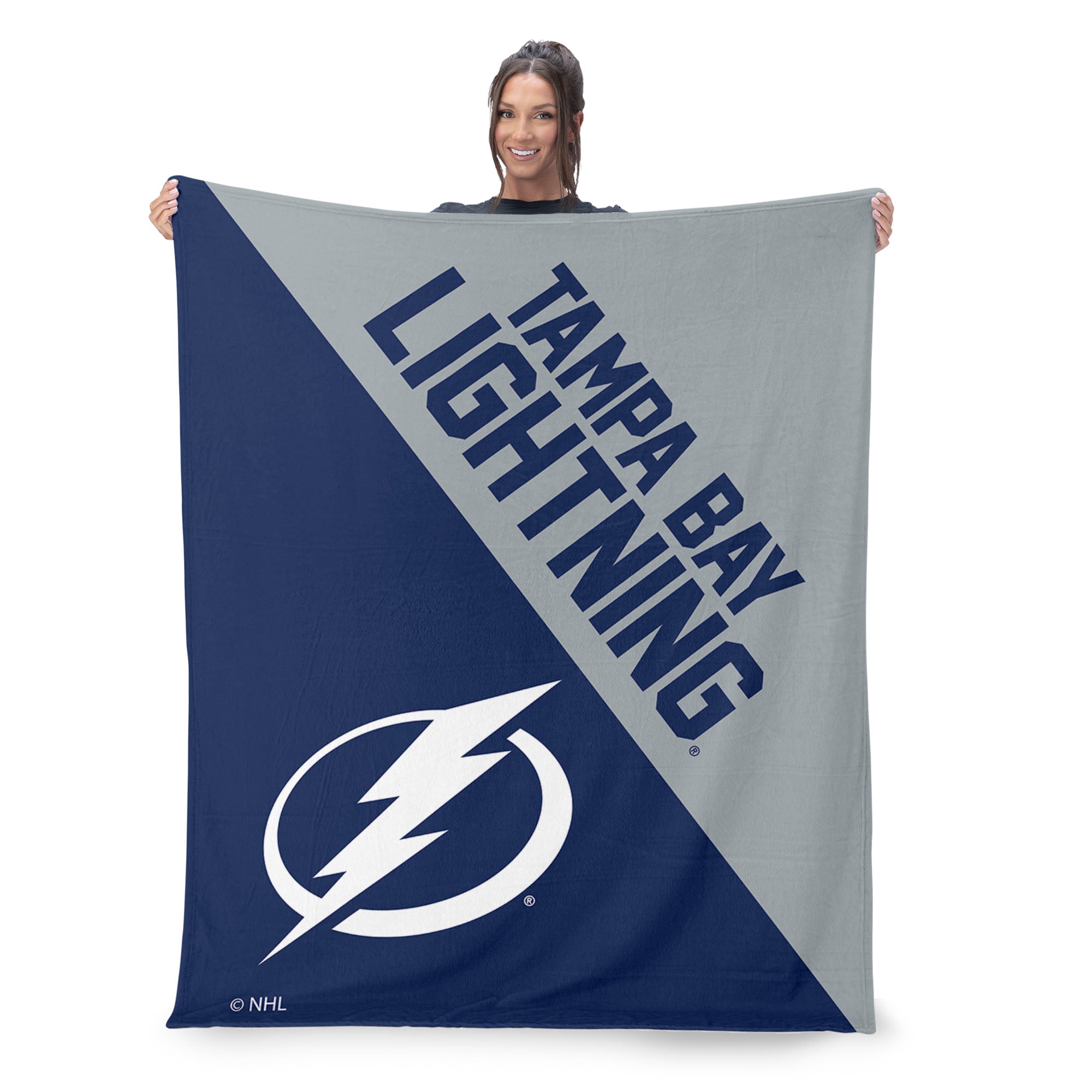 NHL Tampa Bay Lightning Halftone Silk Touch Throw Blanket 46x60 inches