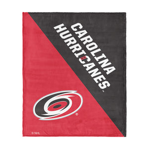NHL Carolina Hurricanes Halftone Silk Touch Throw Blanket 46x60 inches