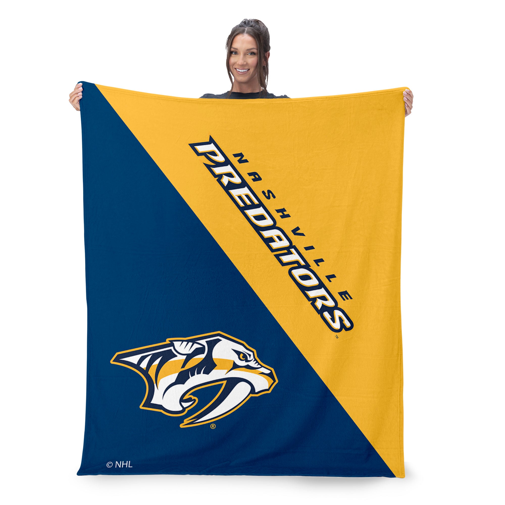 NHL Nashville Predators Halftone Silk Touch Throw Blanket 46x60 inches