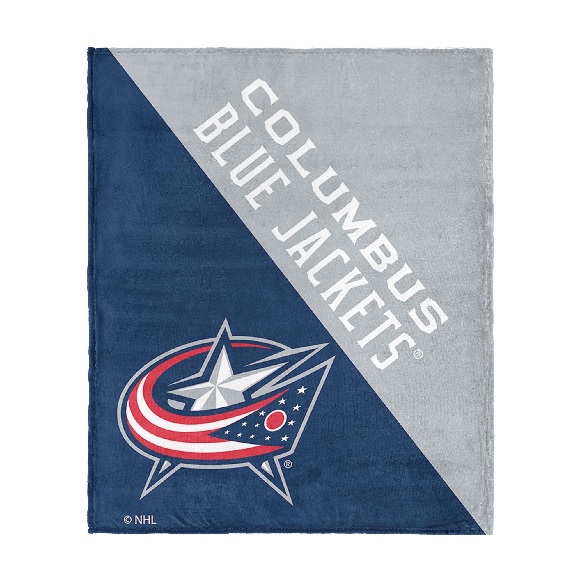 NHL Columbus Blue Jackets Halftone Silk Touch Throw Blanket 46x60 inches