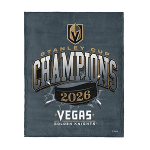 Vegas Golden Knights 2026 Stanley Cup Champions Ripper Silk Touch Throw Blanket 46x60 inches