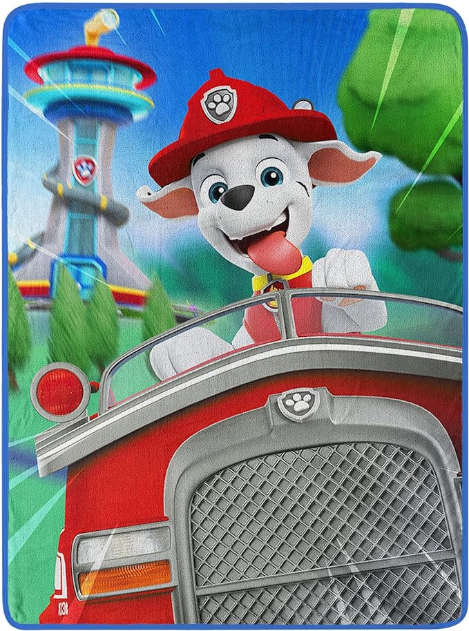 Nickelodeon Paw Patrol On The Way Micro Raschel Throw Blanket 46x60 Inches