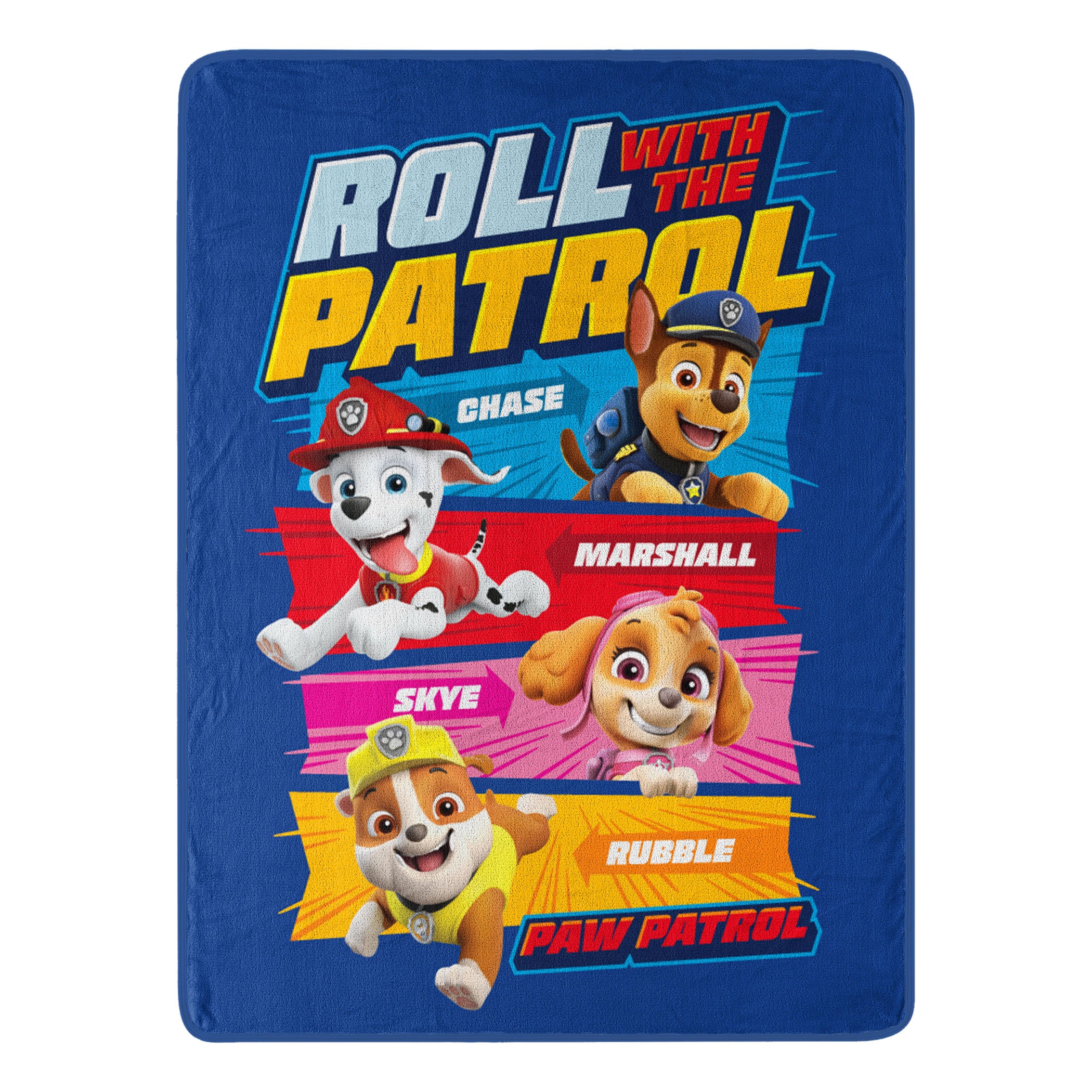 Nickelodeon Paw Patrol Patrol Roll Micro Raschel Throw Blanket 46x60 Inches