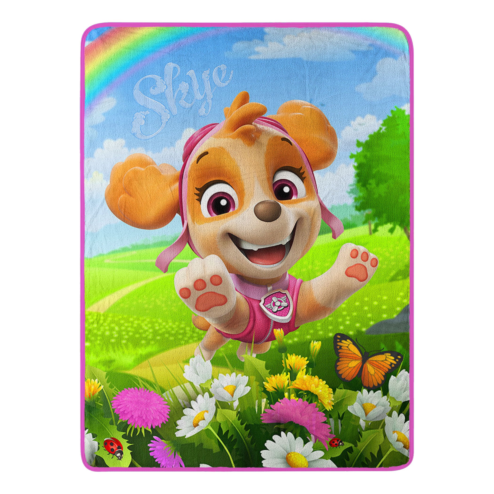 Nickelodeon Paw Patrol Soaring Skye Micro Raschel Throw Blanket 46x60 Inches