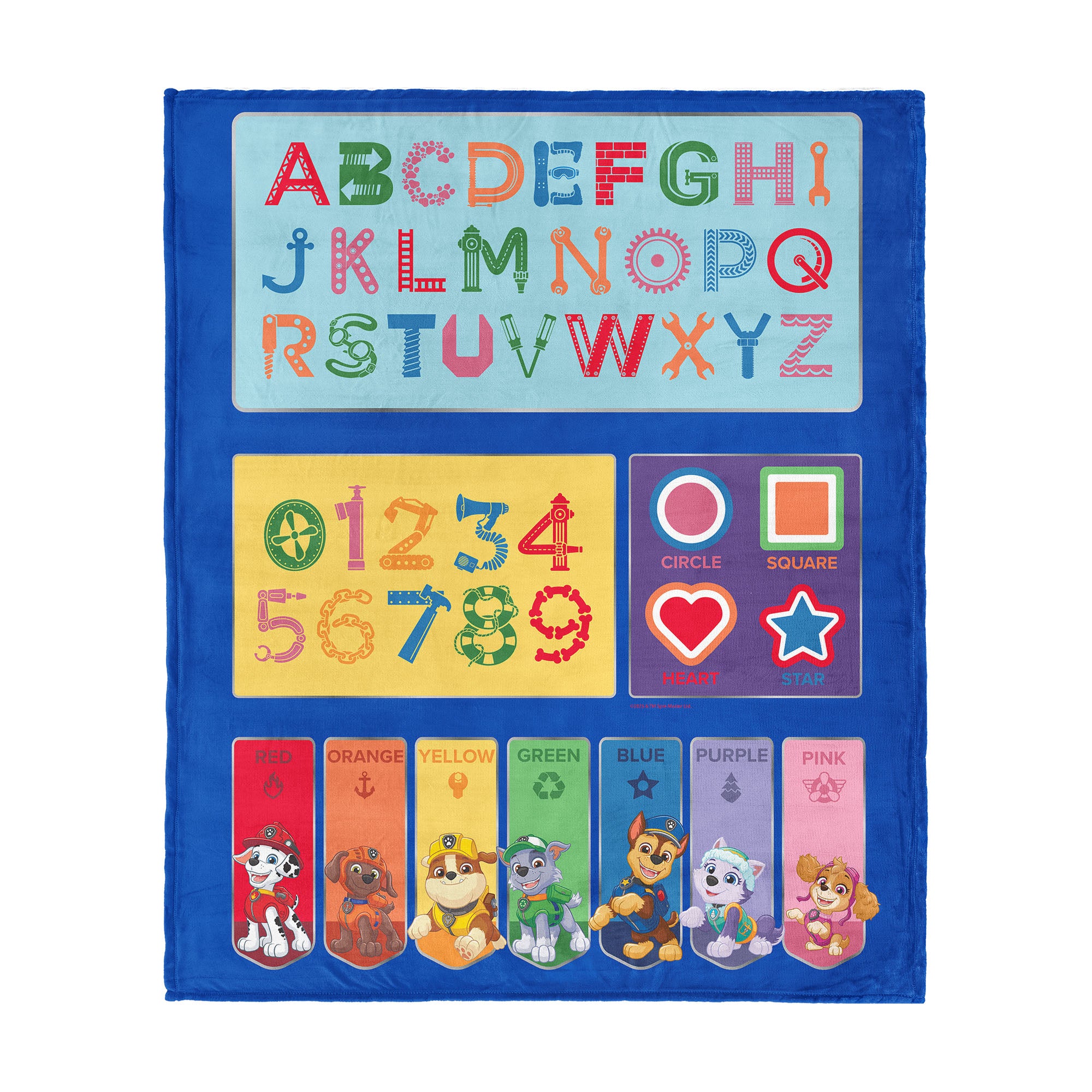 Nickelodeon Paw Patrol Pups Learn Silk Touch Throw Blanket 50x60 inches
