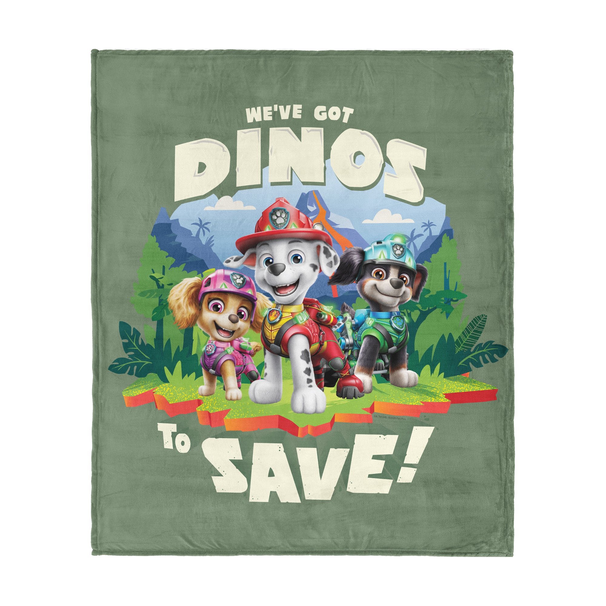 Paw Patrol The Dino Movie Dinos to Save Silk Touch Throw Blanket, 50x60 inches