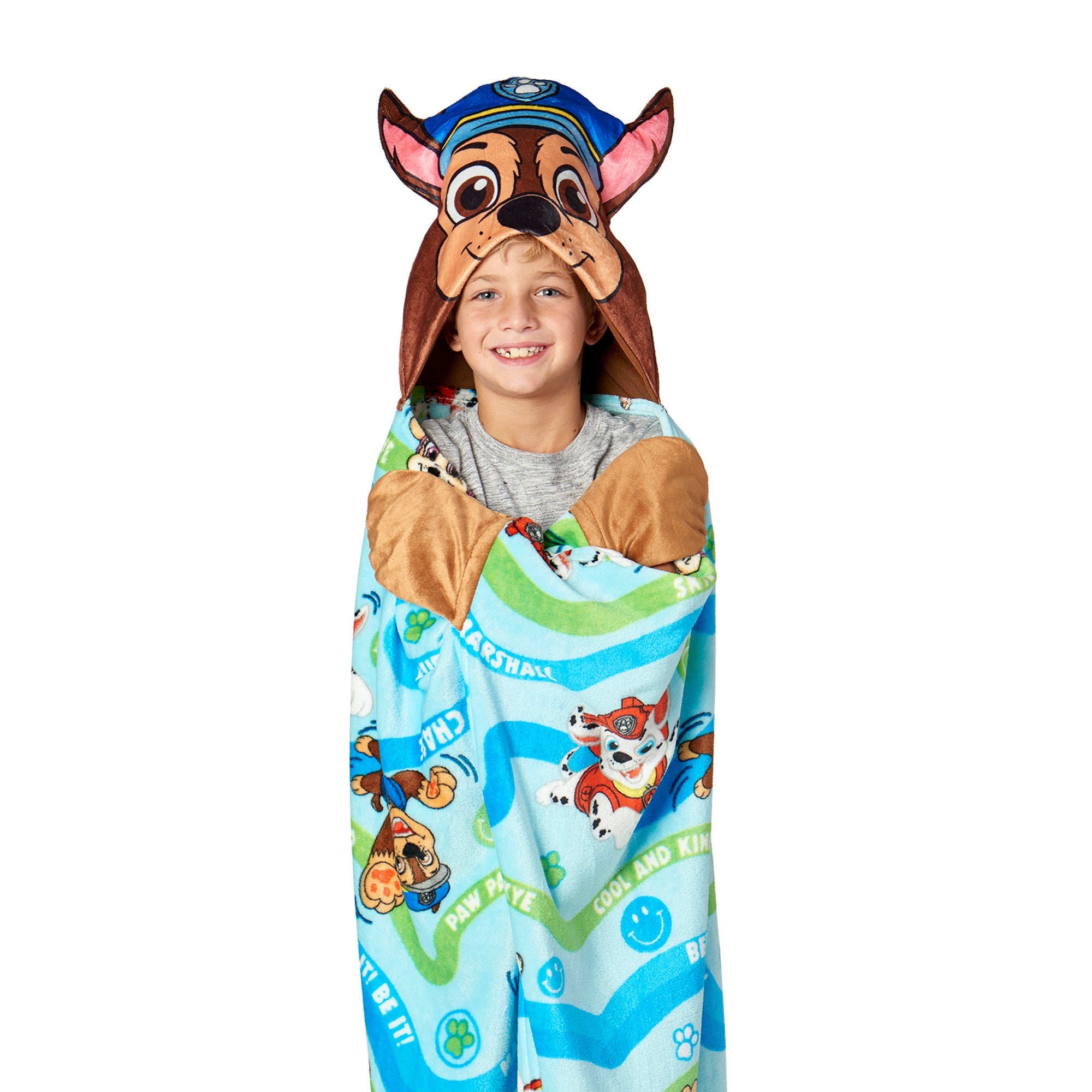 Paw Patrol Smiles And Squiggles Hooded Throw 40×50 inches