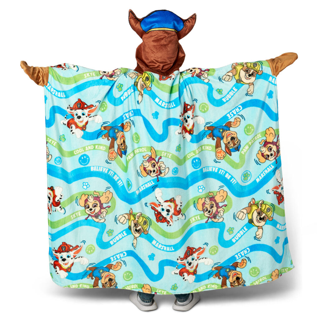 Paw Patrol Smiles And Squiggles Hooded Throw 40×50 inches