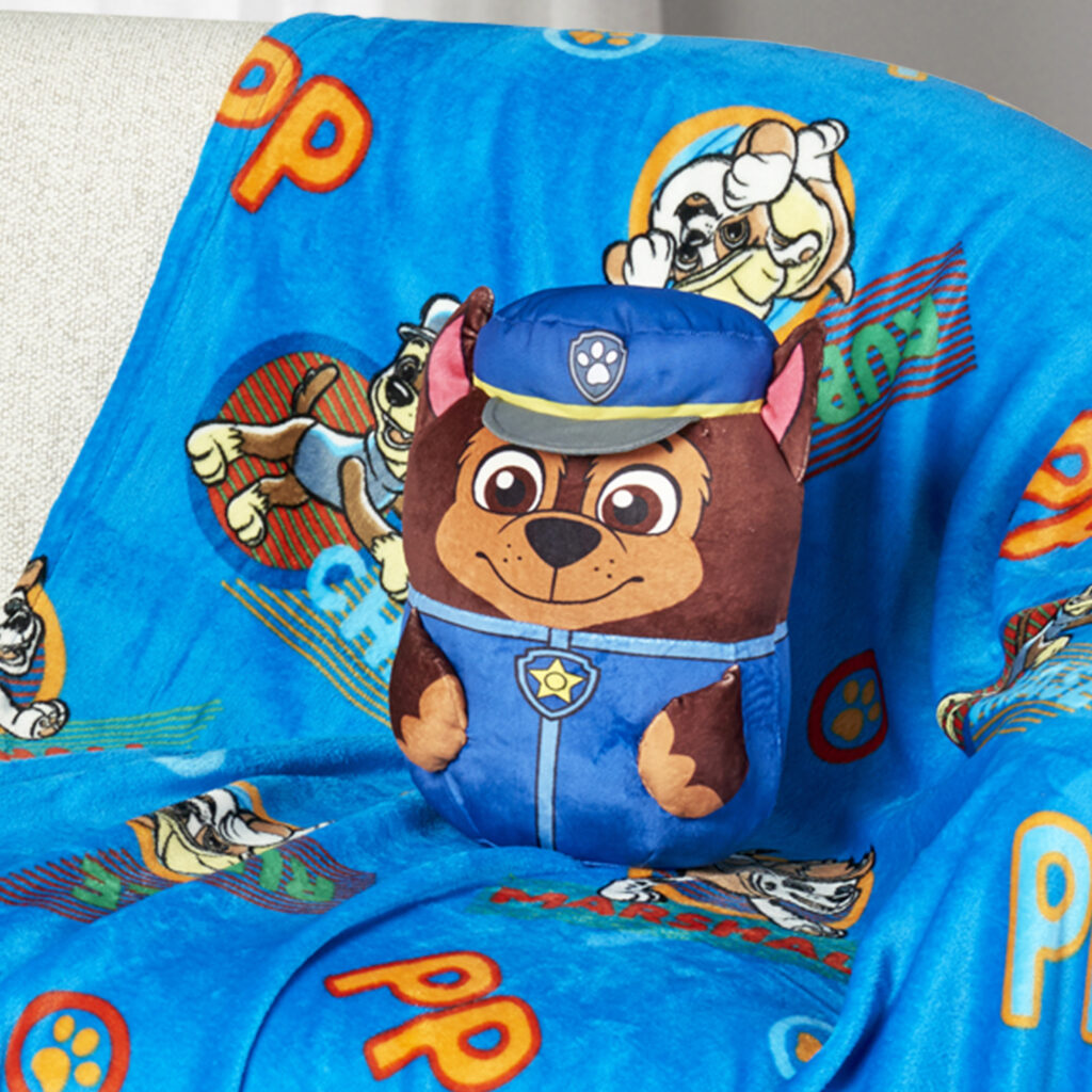 Paw Patrol Pup Time Silk Touch Throw Blanket, 50×60 inches and 11 inch Plush Set