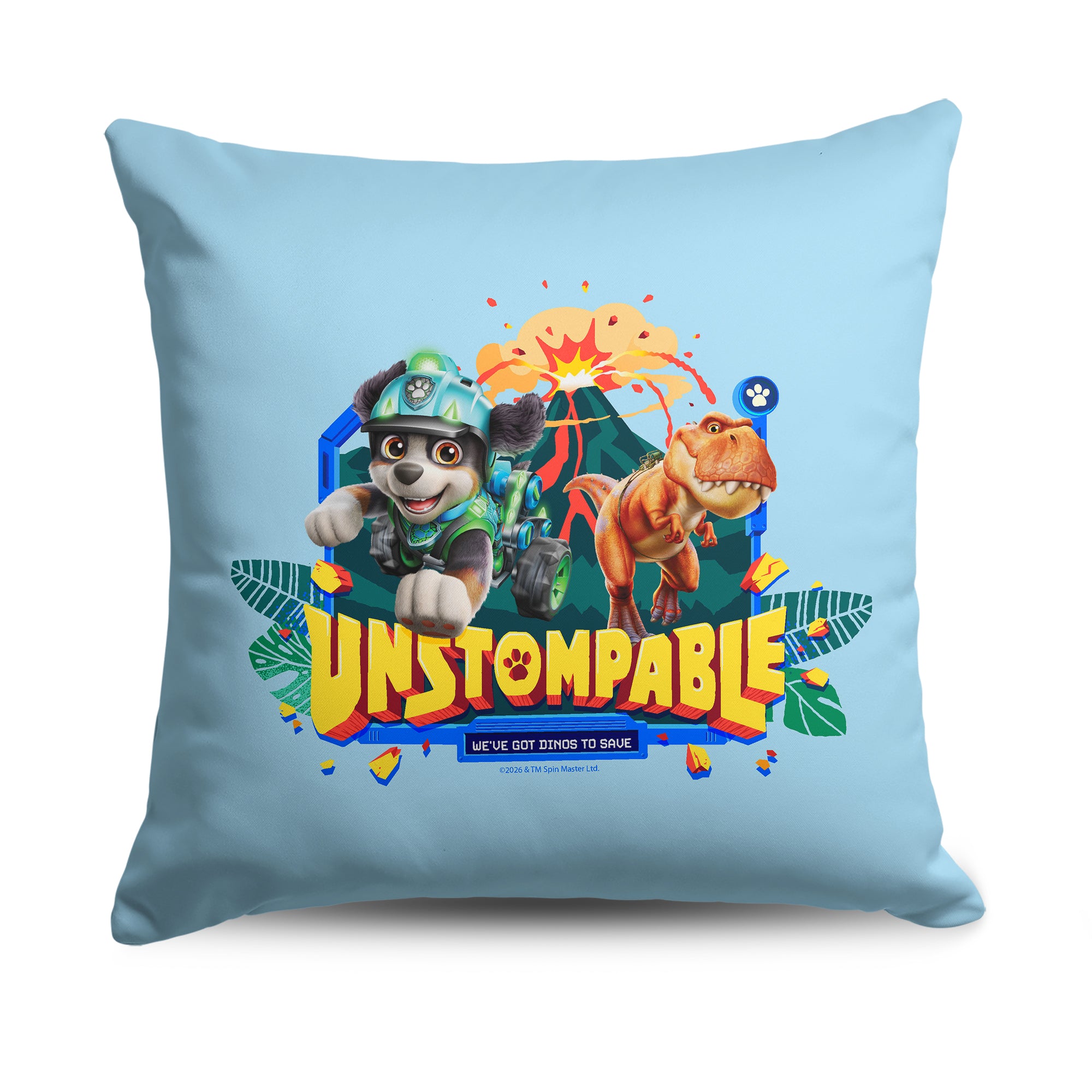 Paw Patrol The Dino Movie Unstompable Throw Pillow, 18x18 inches