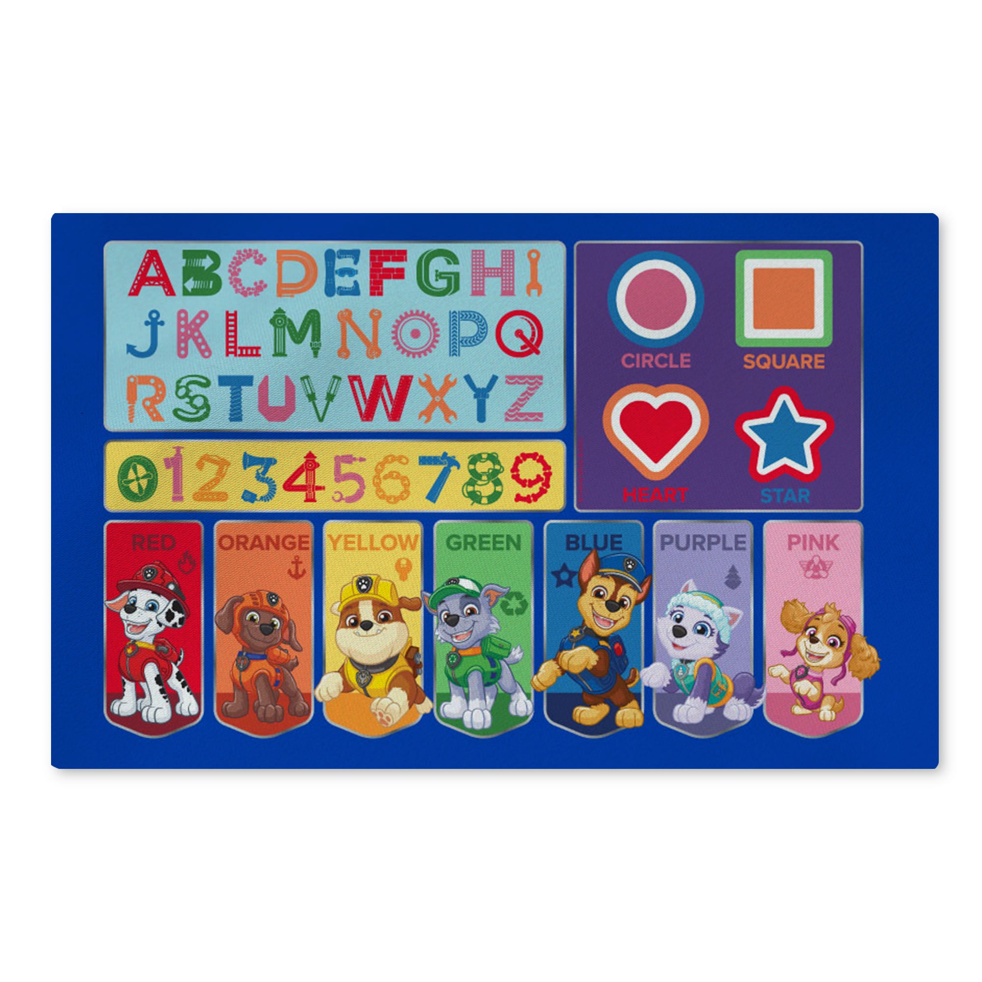 Nickelodeon Paw Patrol Pups Learn Washable Rug  36x62 inches