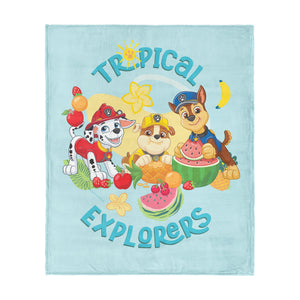 Nickelodeon Paw Patrol Tropical Explorers Silk Touch Throw Blanket 40x50 inches