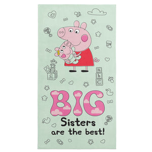 Hasbro Peppa Pig	 Big Sisters Microfiber Beach Towel 30x60 inches