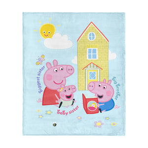 Peppa Pig Three Siblings Silk Touch Throw Blanket 40x50 inches