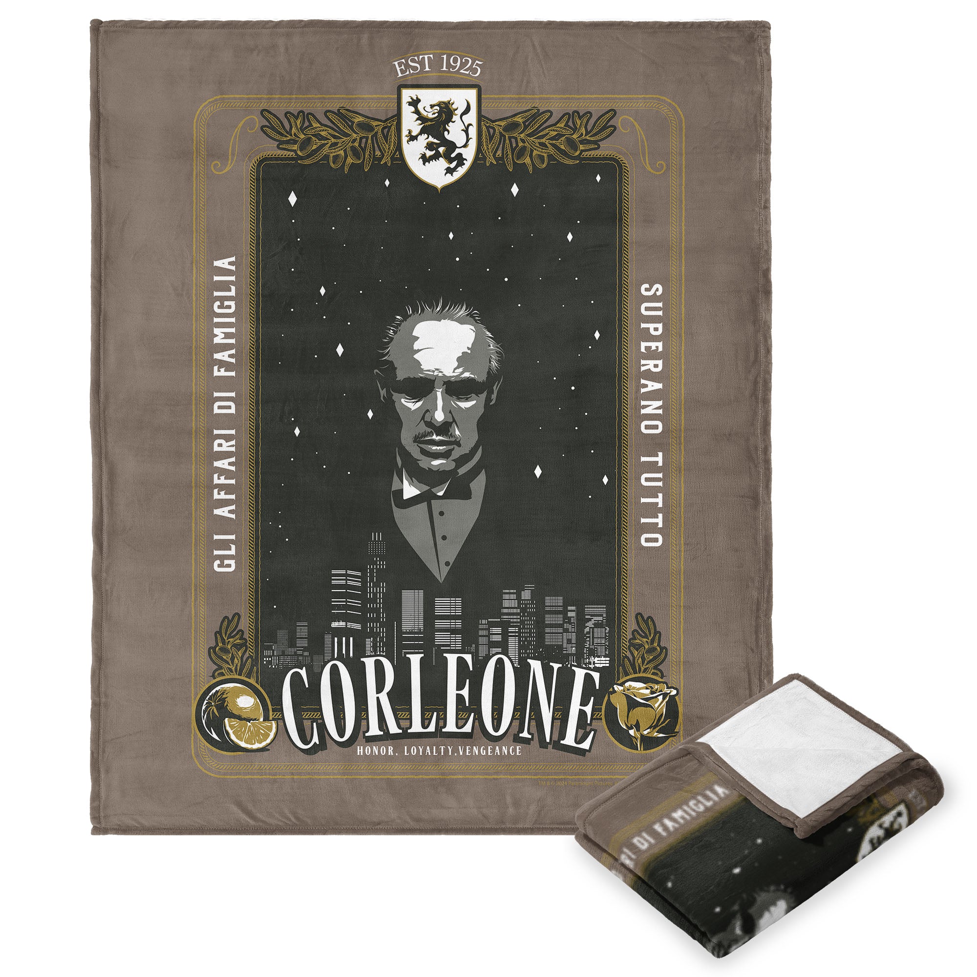 Paramount The Godfather Coreleone Silk Touch Throw Blanket 50x60 Inches