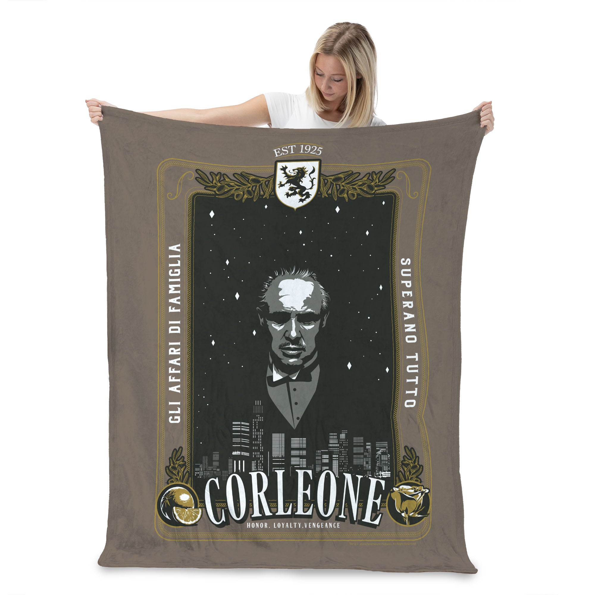 Paramount The Godfather Coreleone Silk Touch Throw Blanket 50x60 Inches