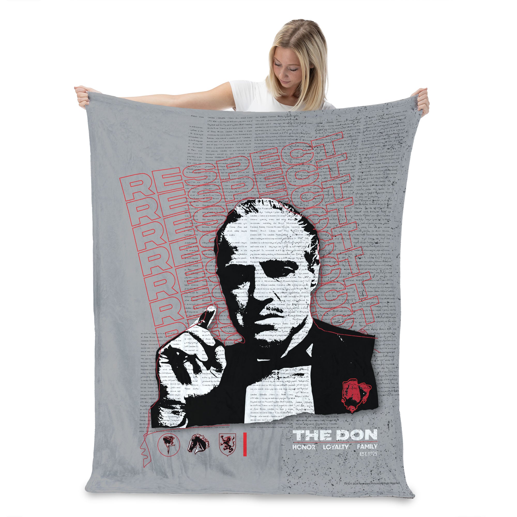 Paramount The Godfather Respect The Don Silk Touch Throw Blanket 50x60 Inches